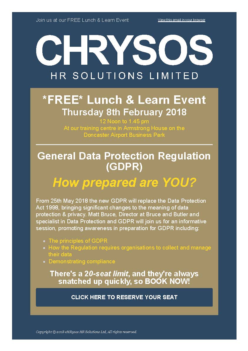 GDPR - How prepared are YOU?